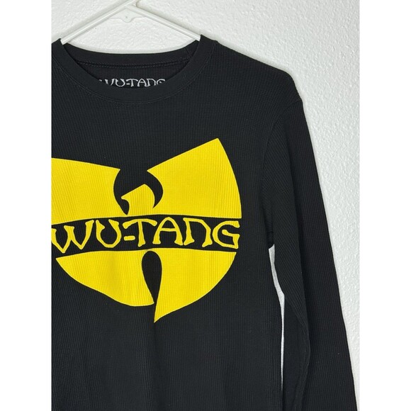 EUC Men’s Small Wu Tang Clan Black Long Sleeve Thermal Shirt Hip Hop Waffle Knit - Picture 3 of 14